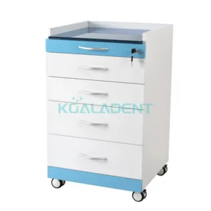Four drawer mobile dental cabinet
